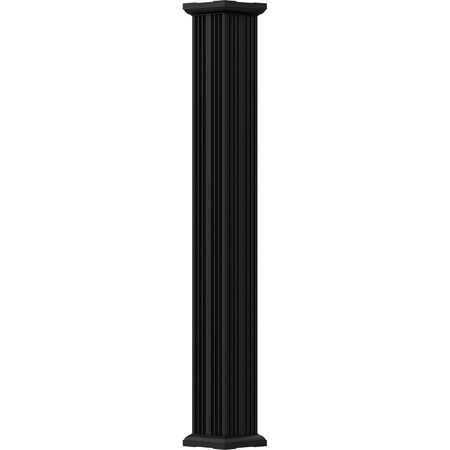 Ekena Millwork 6" x 9' Endura-Aluminum Column, Square Shaft (Load-Bearing 23,000 lbs), Non-Tapered, FLuted EA0609ENFSGTUTU